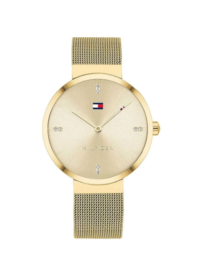 Tommy Hilfiger Liberty Women’s Watch 1782217 – Gold Dial, Gold Stainless Steel Strap, 30M Water Resistant - Image 1